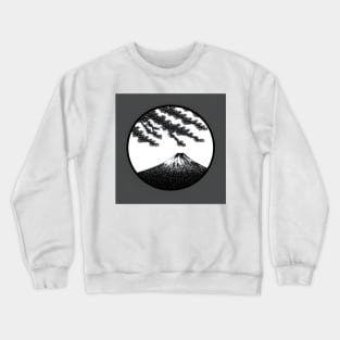 Mount Fuji and tree in the foreground. Crewneck Sweatshirt